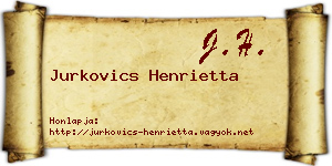 Jurkovics Henrietta névjegykártya