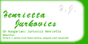 henrietta jurkovics business card